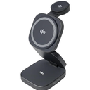 TEKNE 3 in 1 Qi2 Wireless Charger for Smartphone, Smartwatch & AirPods – Magnetic Foldable Fast Charging Station with PD Support, Travel Friendly Compact Design, MagSafe Compatible