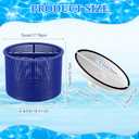2pcs 7'' SPX1082CA Pool Skimmer Basket and 2 Pcs SP1106 Vacuum Plate Compatible with Hayward Skim Vac In-Ground Swimming Pool Skimmer SP1082, SP1083, SP1084, SP1085, SP1086, SP1075(Blue)