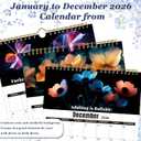 6 x Fu-ck It 2026 Calendar for Tired Women, 2026 Fu-ck It Wall Calendar for Tired Women, Humor Hanging Month Calendar,Hanging Calendar for Home Office,Funny Swear Word Monthly Calendar Gag Gift Woman(A)