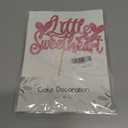 10 x Gyufise 1Pc Little Sweetheart Cake Topper Pink Glitter Happy Valentine's Day Cake Topper Decoration for Valentine Theme Birthday Bridal Shower Baby Shower Wedding Decoration Supplies