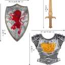 Medieval Knight Dress Up LARP Armor Set Include Dagger Heater Shield Breastplate for Role Play