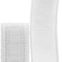 50sets Dessert Salad Yogurt Cups Plastic Lids Covers for Wedding Banquet Birthday Party Snack