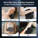 Neck Massager Pillow, Neck and Shoulder Relaxer with Heat, 3 Modes and Strengths, Neck Massager for Pain Relief Deep Tissue, Remote Control, Gift for Women Men Parents Christmas, Black