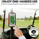 Golf Cart Phone Holder Magnetic Phone Mount Compatible with MagSafe Ultra Strength Magnet Golf Cart Accessories Gift for Friend