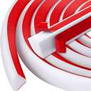 Flexible Quarter Round Molding Double Sided Self Adhesive Peel and Stick Bendable Molding Trim for Floor, Bathrooms, Cabinet Edge, Countertops, Kitchens (118inch)