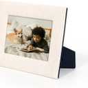 2 x Textured Picture Frame with Stand, PU Leather, Multiple Colors Available(White)