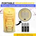 Skywin Flameless Memorial Candles for Deceased (Beside Me), 5.9 x 2.7 Inches LED Memorial Candles for Loss of Loved Ones, Remembrance and Sympathy Gift