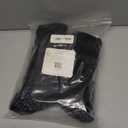 TCK Work & Athletic Crew Socks for Men & Women  Cushioned, Seamless Toe, Moisture Wicking Boot Sock, Supportive Arch (Large, Black 6-pair)