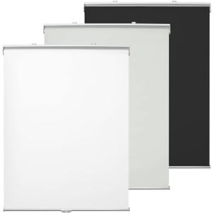 Cordless 100% Blackout Roller Window Shades, Wireless Window Blinds with Spring Systerm, Thermal Insulated, UV Protection Waterproof Fabric, Blinds for Home and Office (Dark Grey - 37" W x 72" H)