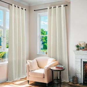 Beige Curtains 2 Pack 113" x 94"