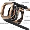316L Stainless Steel Case with Band for Apple Watch Ultra 3/2/1 49mm, Series 11/10 46mm, Luxury Rugged Military Protective Metal Cover Tactical Heavy Duty Protection Strap