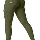 YEOREO CoreFlex Workout Cargo Leggings with Pockets for Women Hidden Scrunch Butt Lifting Leggings Gym Yoga Pants S