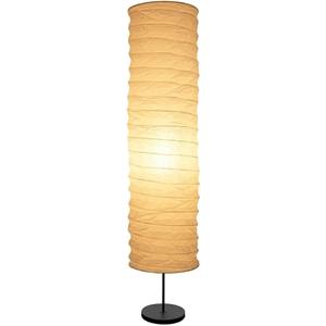 PATKAW 1 PCS Rice Paper Lamp Shade, Japanese Floor Lamp Cover Replacement, 37.3 Inch Tall Standing Lantern Light Shades, Foldable Cylinder Fixture for Living Room Bedroom Study Decoration