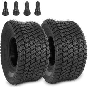 RUTU 2 Pack 18x8.5-8 Golf Cart Tires, Lawn Tractor Tire with 4 Straight Valve Stems, Tubeless Tyres Suitable for Golf Carts and Lawn Mowers