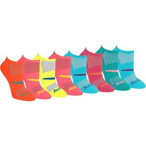 Saucony Women's RunDry Performance Super Lite No-Show Athletic Socks, Light Assorted (8 Pairs), Medium