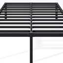 14 Inch Queen Bed Frame - Sturdy Metal Platform Queen Size, No Box Spring Needed, Heavy Duty, Easy Assembly, Strong Bearing Capacity, Under Bed Storage, Black