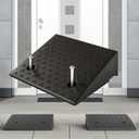 Nisorpa Rubber Curb Ramp, 40000 lbs Weight Heavy Duty Threshold Ramps for Shed Garage Door Steps or Driveway Curbside (5.5" Curb Ramp) (5.5 inch Rise)