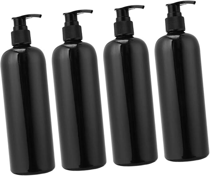 4pcs Marble Bathroom Accessories Press Type Lotion Storage Bottles Toiletry Bottles for Travel and Home