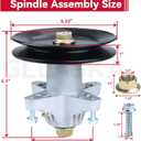 GELASKA 2 Pack Pre-Greased 918-0624b Spindle Assembly with 756-04129 Idler Pulley 954-04060C Belt Replaces 918-0624B, 618-0624, 618-0659, 918-0624A for MTD LT542G, LT 542H, LT942H Mis Tool