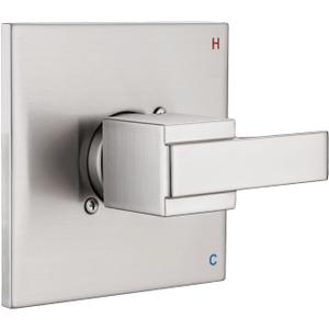 Shower Trim Kit Compatible with Delta 13/14 Series, Shower Cover Plate with Handle, Shower Cover with Handle (Valve& Catridge Not Inclued)- Brushed Nickel