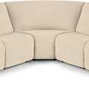 VANSOFY Stretch Reclining Sectional Couch Covers, 5-Pieces, Cream
Extra Large 5 Seat Recliner Cover, Thick Soft Washable Slipcovers, Non-Slip, Sectional Corner Cover for L Shape Sofa