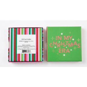 2 x In My Christmas Era Gift Card Holder (10.3cm x 10.3cm x 1.7cm)