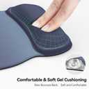 TECKNET Gel Mouse Pad with Wrist Rest, Ergonomic Office Mousepad with Wrist Support - Non-Slip & Smooth Surface Comfortable Desk Accessories Mat for Office, Gaming and Study - Gradient