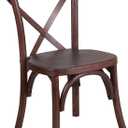 Flash Furniture HERCULES Series Kid's Mahogany Cross Back Chair (1 Pack)