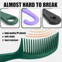 Wide Tooth Comb - 4 Pieces Hair Comb and Brush Set,Large Detangling Comb for Curly, Wet, or Dry Hair in All Types,Does Not ScratchThe Scalp