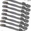 Boxiki kids Furniture Straps - Anti Tip Strap for Baby Proofing & Child Safety - 8 Pack of Adjustable Wall Straps and TV Straps - Fixings to Anchor Shelves & Cabinets(Black)