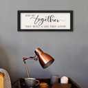 LuZhiQiang Master Bedroom Above Bed And So Together They Built A Life They Loved Farmhouse Wall Decor 16"6" Rustic Home Sign Small Wood Framed for Over Bed Hanging Wall Art (Black)