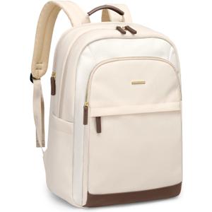 Laptop Backpack for Women Travel Carry On Bag Weekender Business Multilayer Personal Item Backpack,16 Inch,WApricot