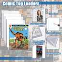 Silver Age Comic Book Top Loaders 10ct Comics Storage Protector Sleeves Plastic Rigid Holder Crystal Clear Protection for Current Modern Comic Book Collectors Storage Display
