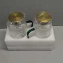 Glass Pitcher with Lid, 2 PACK 68 oz/2 Liter Vintage Water Pitcher, Clear Borosilicate Glass Water Carafe for Cold Brew, Coffee, Lemonade, Iced Sun Tea,Beverage, Milk, Heat Resistant