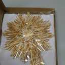 Christmas Straw Tree Topper Straw Star Ornaments 10'x 12' Scandinavian Snowflake Tree Topper Swedish Nordic Lightweight Deocr for Xmas Home Indoor Farm Decoration(Stylish)