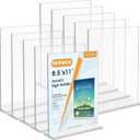 MaxGear Acrylic Sign Holder 8.5x11 Inches 10 Pack, Double Sided Clear Display Stand Table Top Paper Holder, Vertical Menu Flyer Stand, Plastic Frame for Stores, Restaurants, Hotels, Office