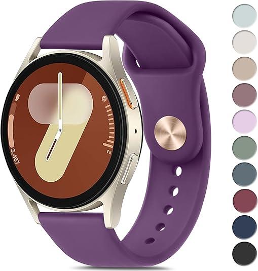 Meliya Compatible with Samsung Galaxy Watch 7 / FE Band 40mm 44mm, 20mm Soft Silicone Sport Replacement Strap for Galaxy Watch 7 Band Women Men (Abyss Blue)