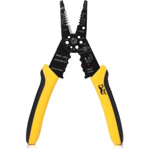 Mr. Pen- Wire Stripper, 8 inch, Wire Cutter, Wire Stripper Crimper, Wire Stripping Tool, Cable Stripper, Wiring Tools, Wire Crimping Tool (Yellow)