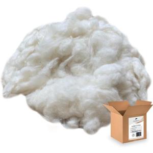 Cotton Stuffing by The Pound - Raw Natural Cotton Filling, Premium Cotton Fiber Fill, Combed Cotton for Pillow Stuffing, Dolls, Stuffed Animals, Nesting Material for Birds, Cotton for Stuffing (1 LB)