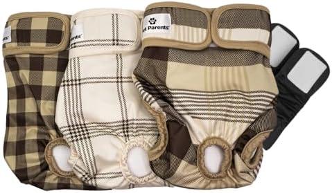 Pet Parents® Washable Dog Diapers (2pack) + Extendrs® of Durable Doggie Diapers, Premium Dog Diapers Female & Male (X-Large, Oxford)