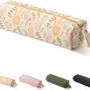 Mr. Pen PU Leather Boho Style Pencil Case, Slim Aesthetic Leather Pouch