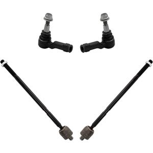TRQ Front Inner and Outer Tie Rod Set 4 Piece Compatible with 2009-2013 Land Rover Range Rover Sport