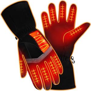 Rabbitroom Women Heated Gloves Winter Waterproof Touchscreen Electric Hand Warmers Rechargeable Insulated Ski USB Men Gloves Perfect for Freezer Work Cycling Walking Running Outdoor Activities(M Size)
