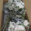 3 Pcs Mason Jar Centerpiece Table Decorations for Dining Table Decor Farmhouse Coffee Table Decor with Wood Tray and Led Light Table Centerpieces for Dining room Kitchen Living Bathroom,White