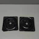 uxcell 2Pcs 6" Bar Stool Swivel Replacement, 360 Rotation Lazy Susan Turntable, Square Semi-Ball Bearing Seat Swivel Base Mount Plate for Recliner Chair or Table, Black (150x1.5mm)