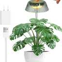 yadoker Small Table Plant Grow Light, LED Growing Touch Lamp with Full Spectrum for Indoor Plants, Height Adjustable, Automatic Timer, 5V Low Safe Voltage, Ideal for Compact Spaces