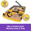 Kinetic Sand, Construction Site Folding Sandbox with 2lbs Play Sand & Toy Truck, Sensory Toys for Kids Ages 3 and up