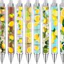 Idealmuzik Lemon Pens Set  Fun Citrus-Themed Pens for Girls, Students, and Stationery Lovers  Smooth Writing Ballpoint Pens for School, Journaling, or Gifts  Bright and Cheery Design, 8 Pack