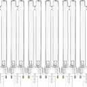 6 Pcs JUP-01 Aquarium Clarifier Bulbs, 9W G23 Base Replacement Light Bulb Compatible with UVE9 CF400 CF500 UVCP-9 Light, for Crystal Clear Water in Fish & Turtle Tanks, Outdoor Ponds
