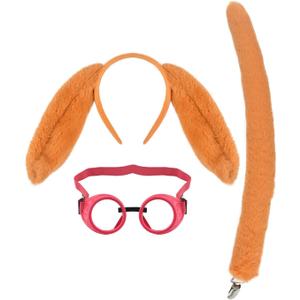 3 PCS Dog Ears and Tail with Goggles Set-Halloween Christmas Festival Theme Party Cosplay Puppy Costume Accessory for Kids and Adults